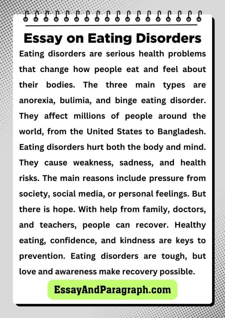Essay on Eating Disorders