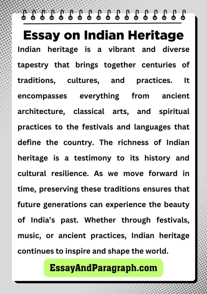 Essay on Indian Heritage