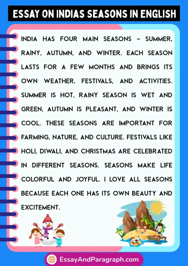 Essay on Indias Seasons in English