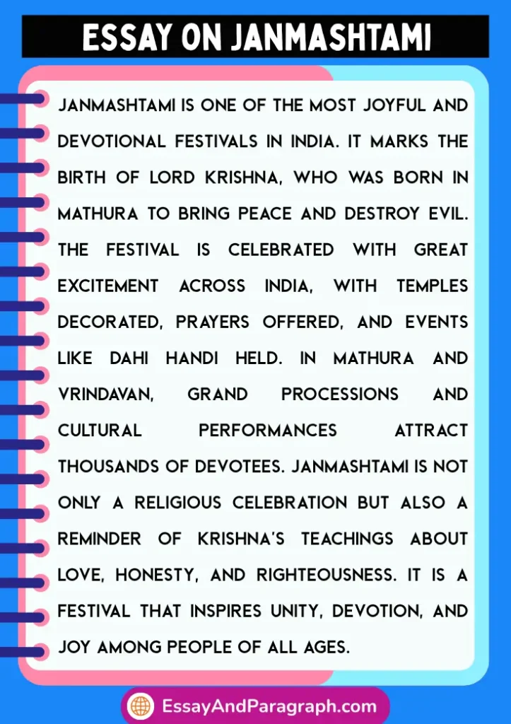 Essay on Janmashtami for Students