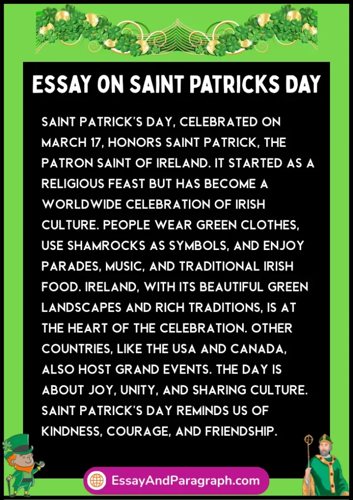 Essay on Saint Patricks Day