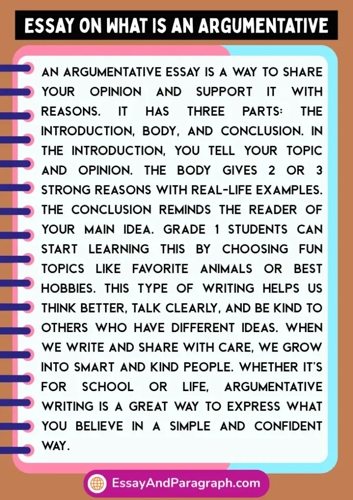 Essay on What Is an Argumentative
