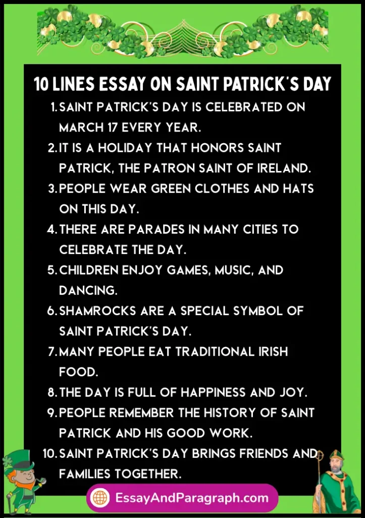 Essay on Saint Patricks Day