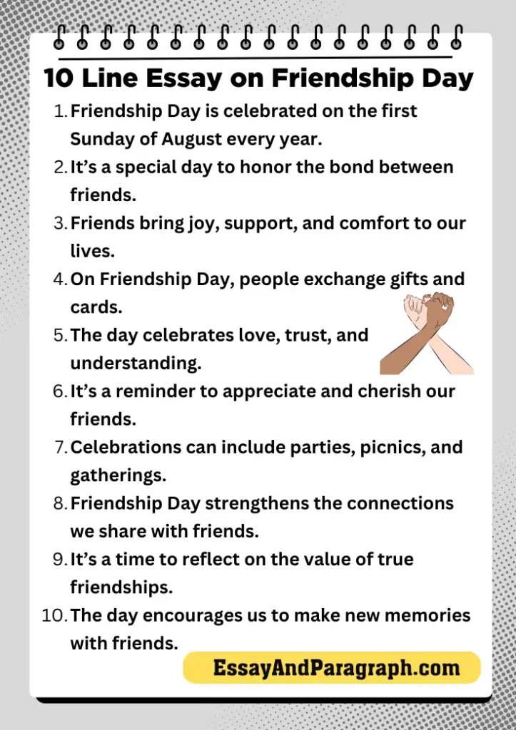 Essay on Friendship Day
