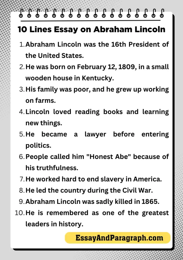 Essay on Abraham Lincoln