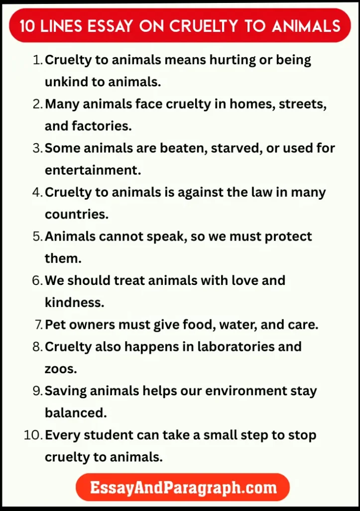 Essay on Cruelty To Animals