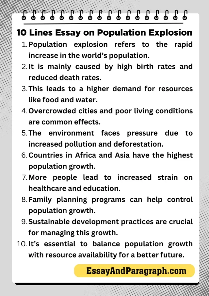 Essay on Population Explosion