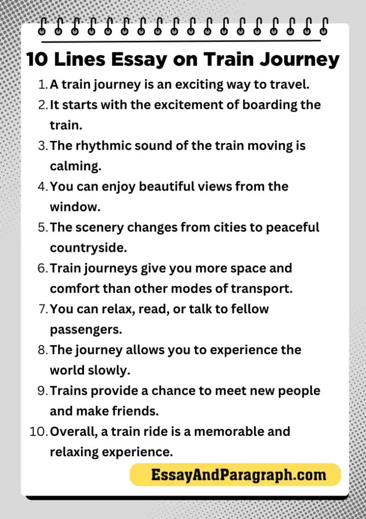 Essay On Train Journey