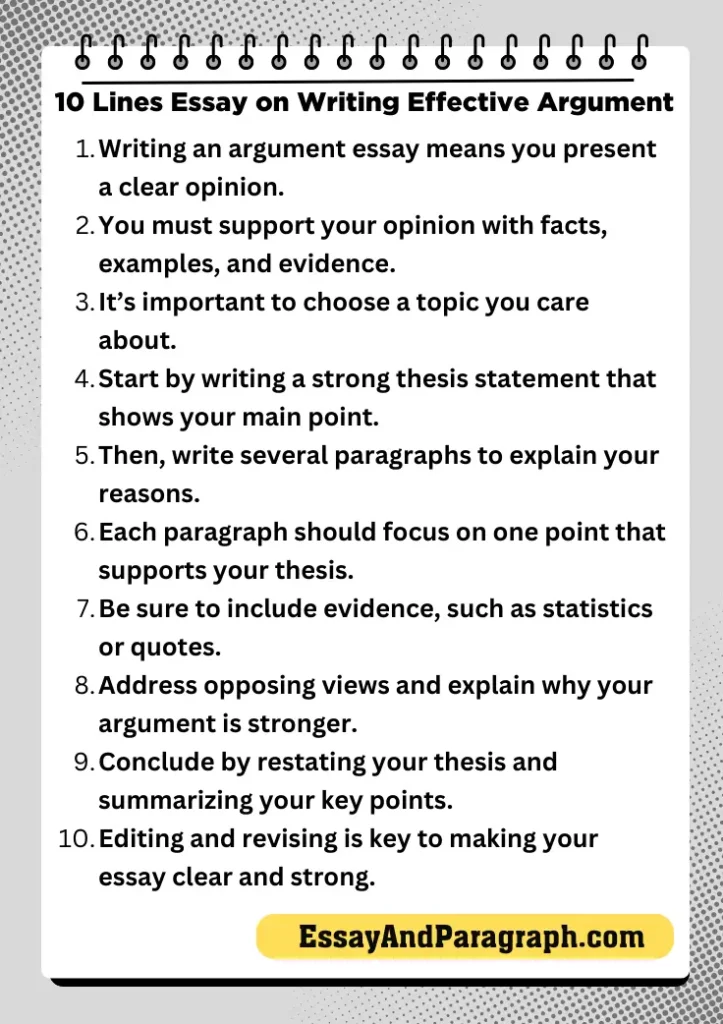 Essay on Writing Effective Argument