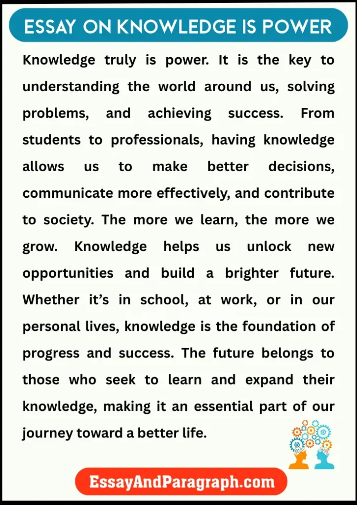 Essay on Knowledge Is Power