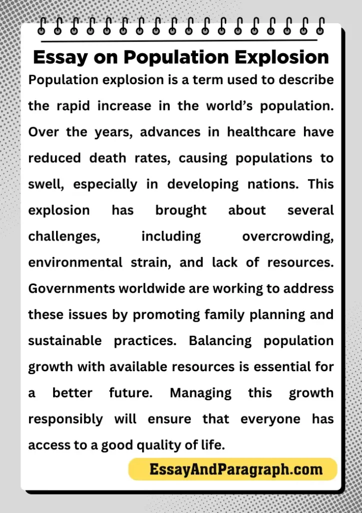 Essay on Population Explosion