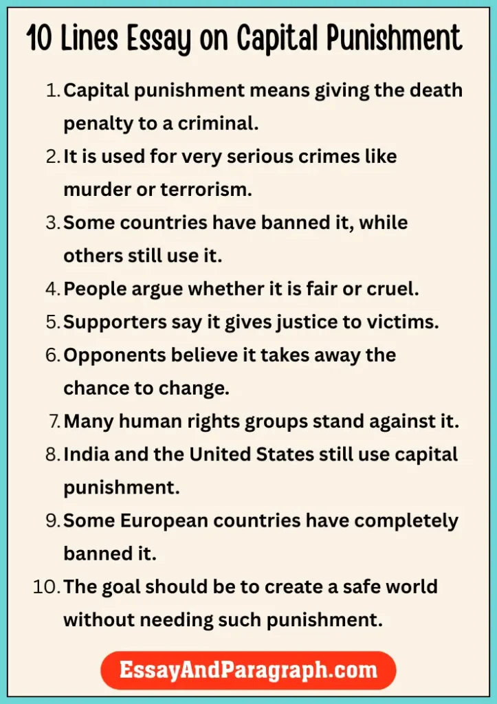 Essay on Capital Punishment