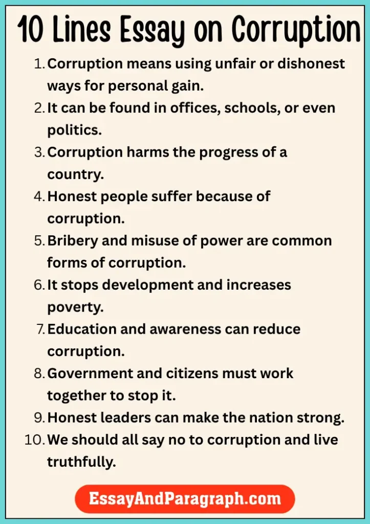 Essay on Corruption