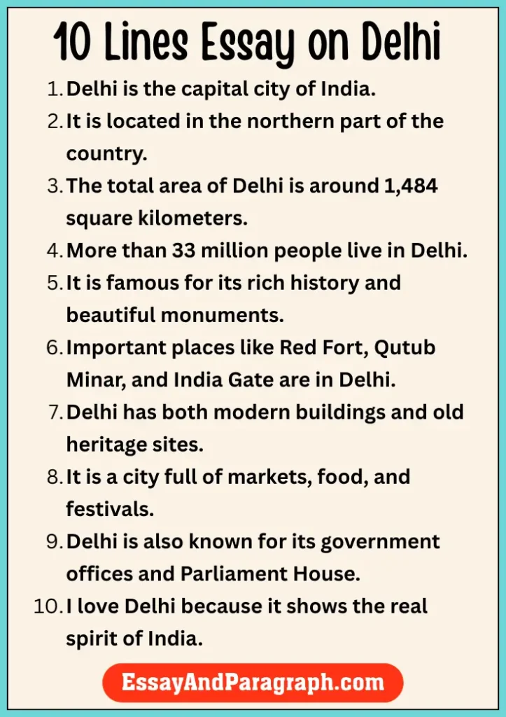 Essay on Delhi