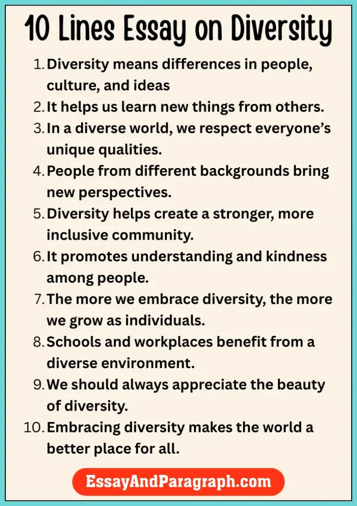 Essay on Diversity 