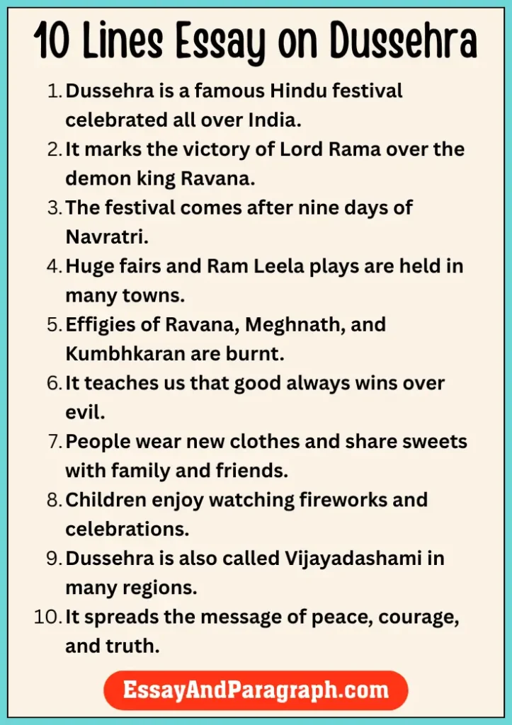 Essay on Dussehra 