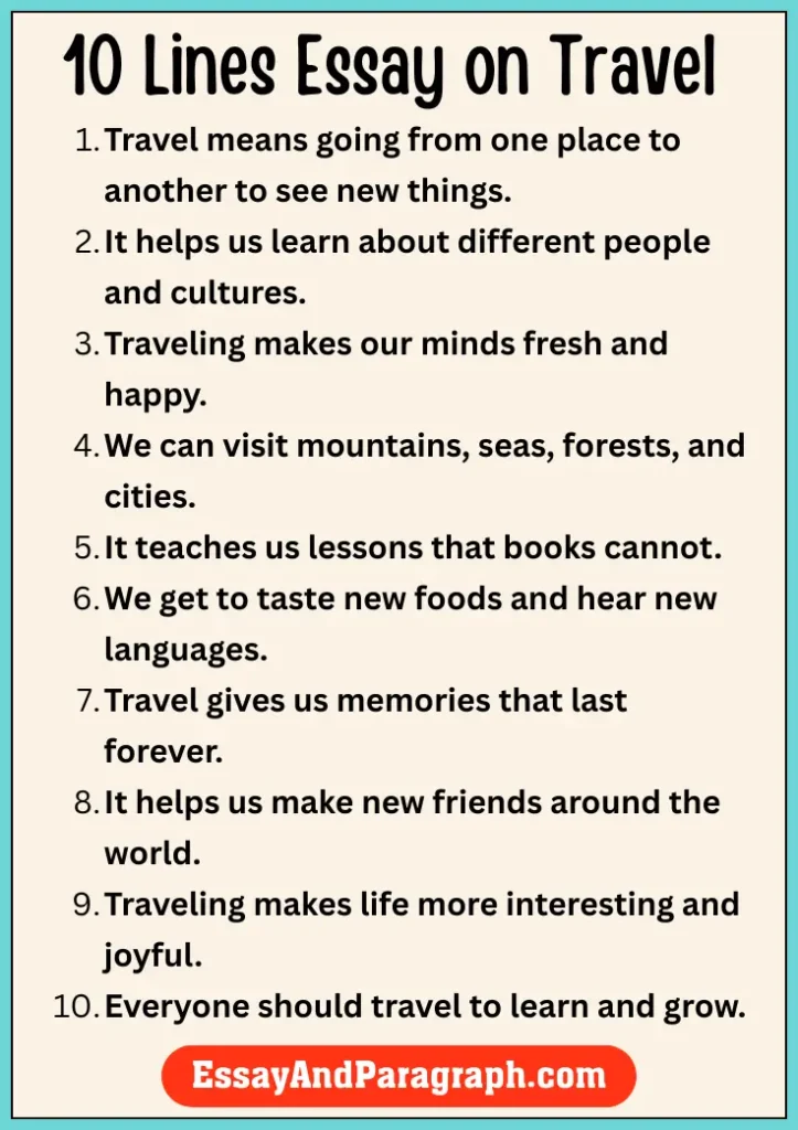 Essay on Travel