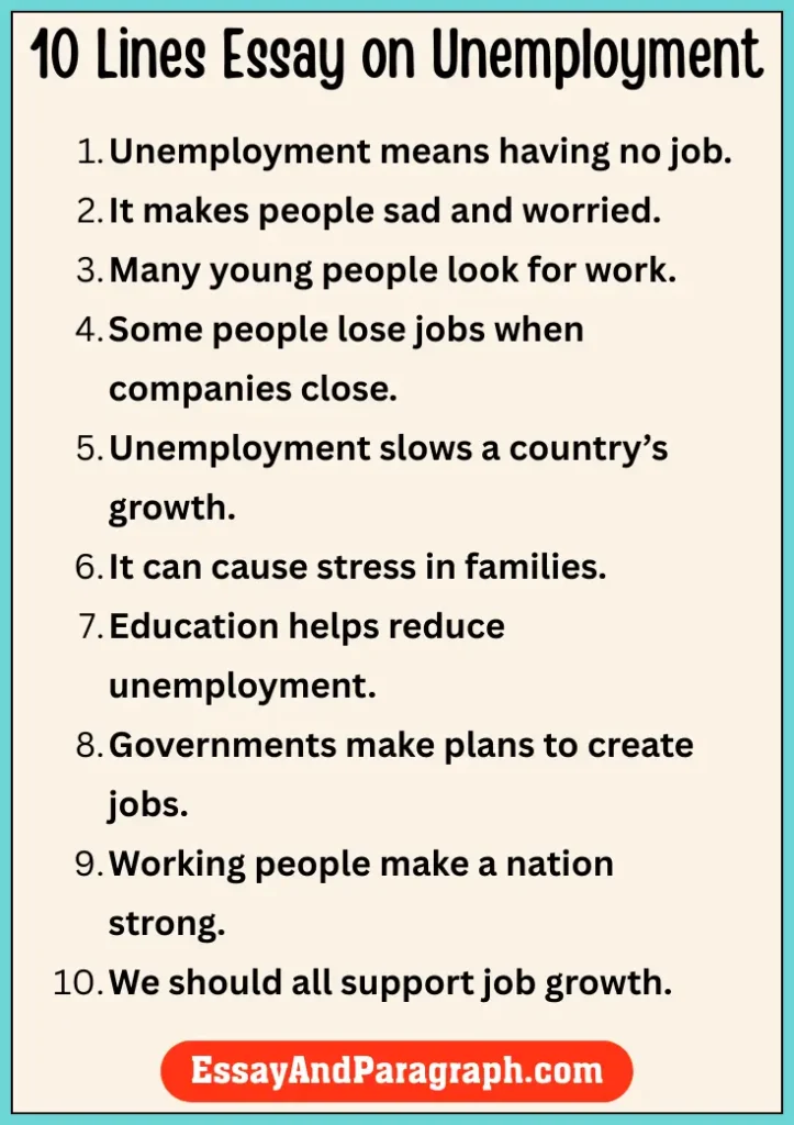Essay on Unemployment