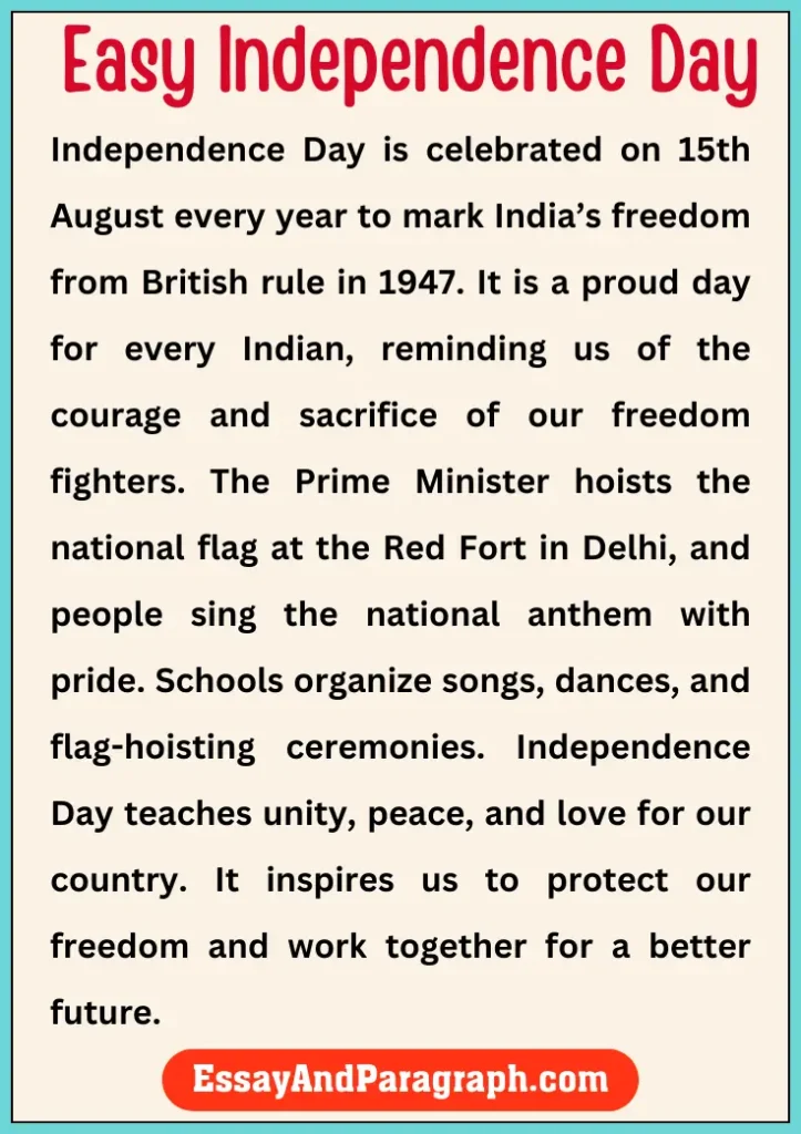 Essay on Independence Day