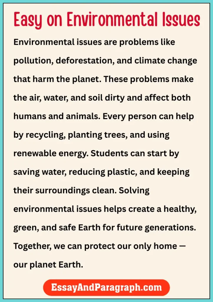 Essay on Environmental Issues 