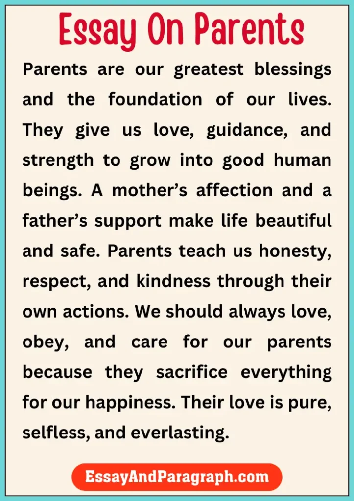 Essay on Parents