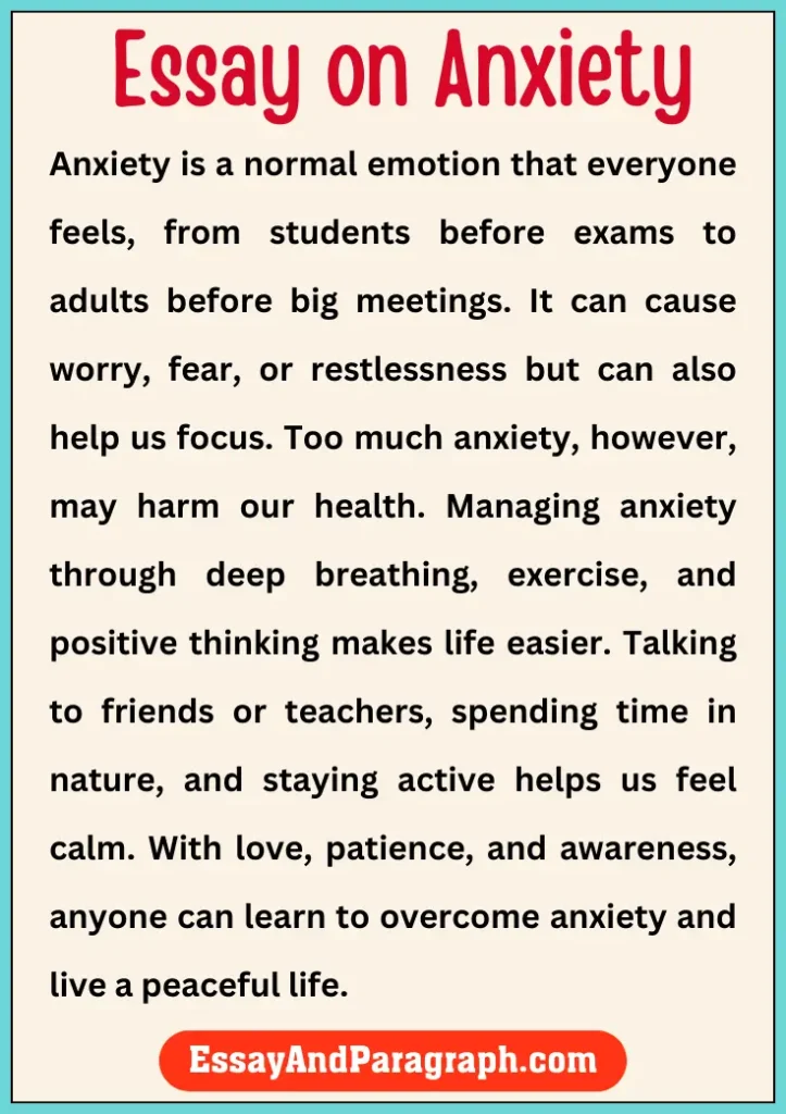 Essay on Anxiety