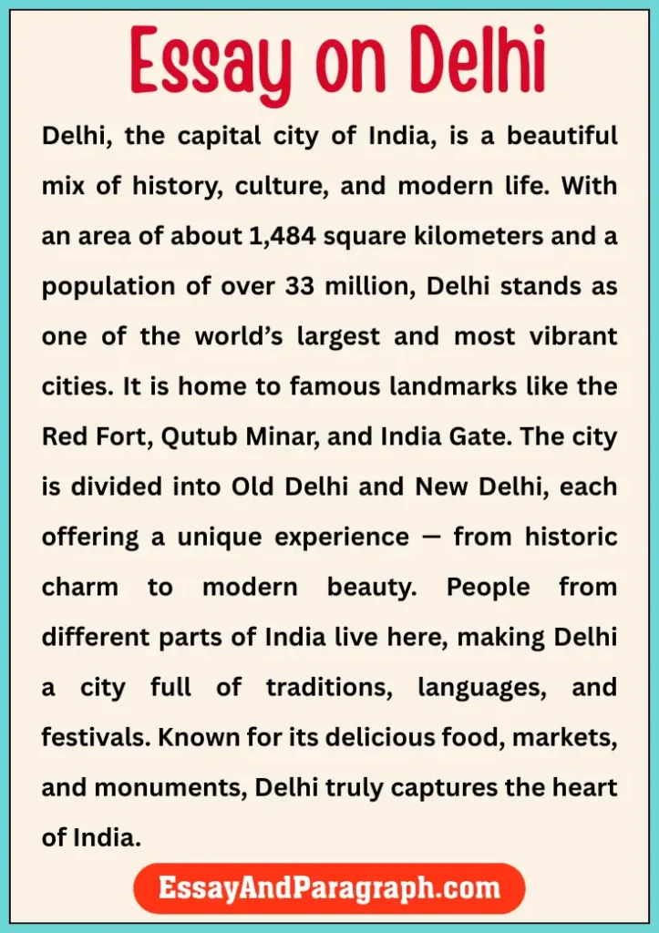 Essay on Delhi