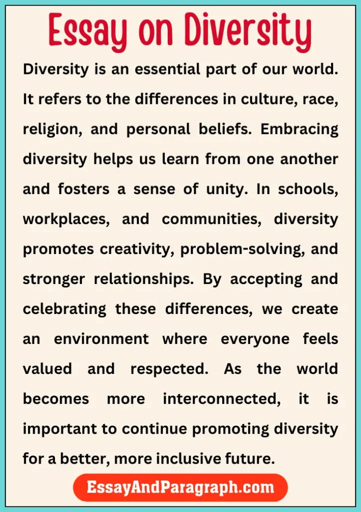 Essay on Diversity 