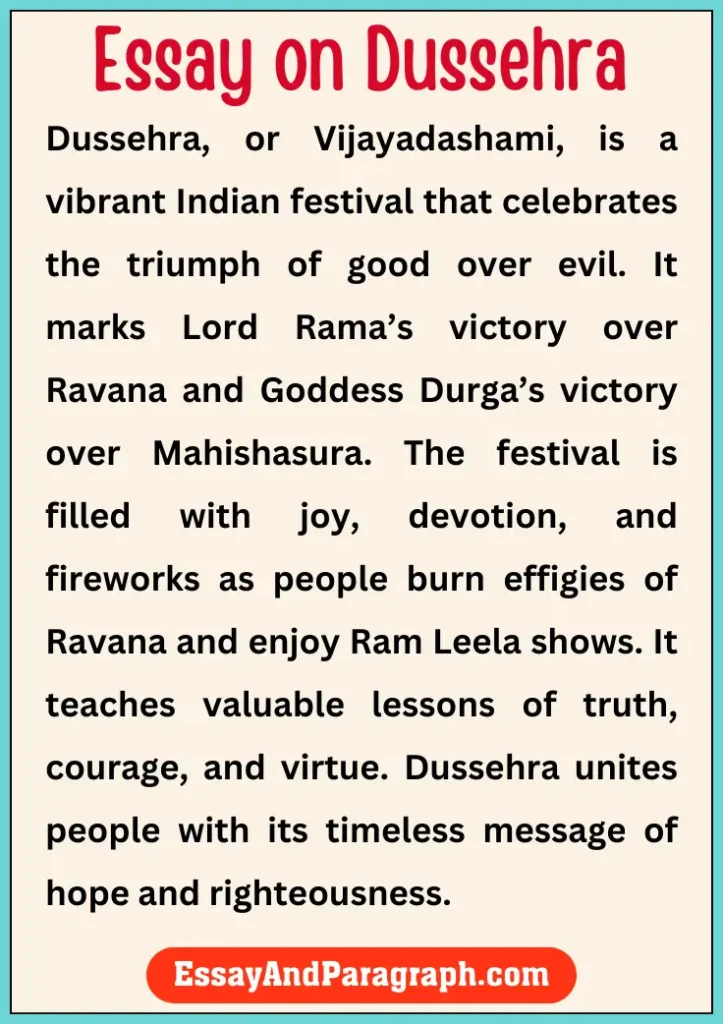 Essay on Dussehra 