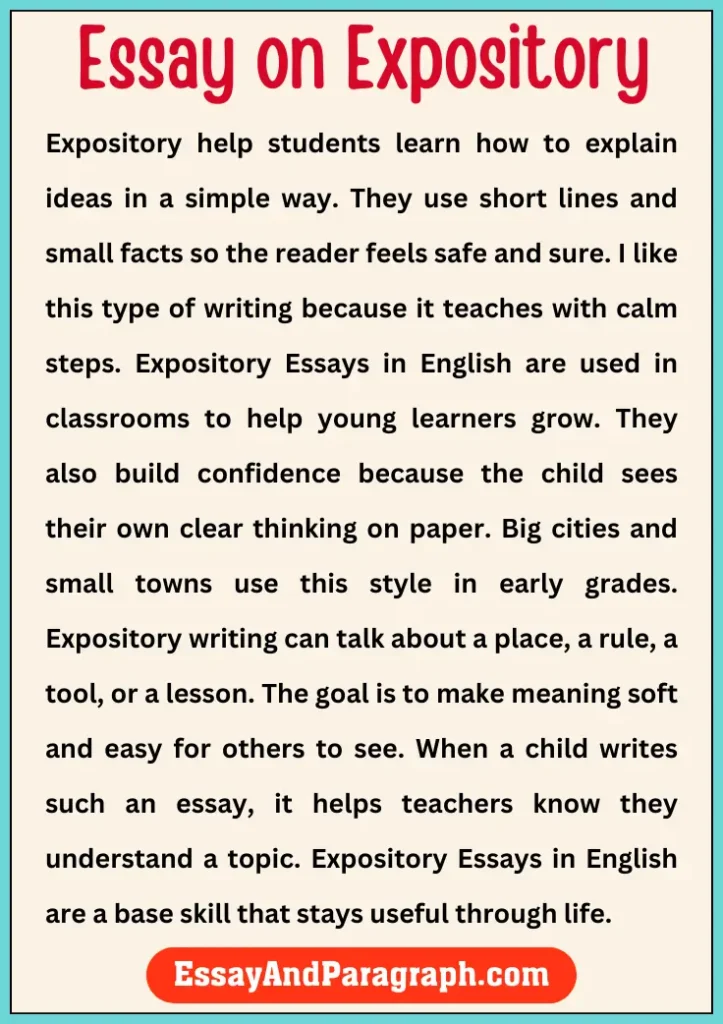 Essay on Expository