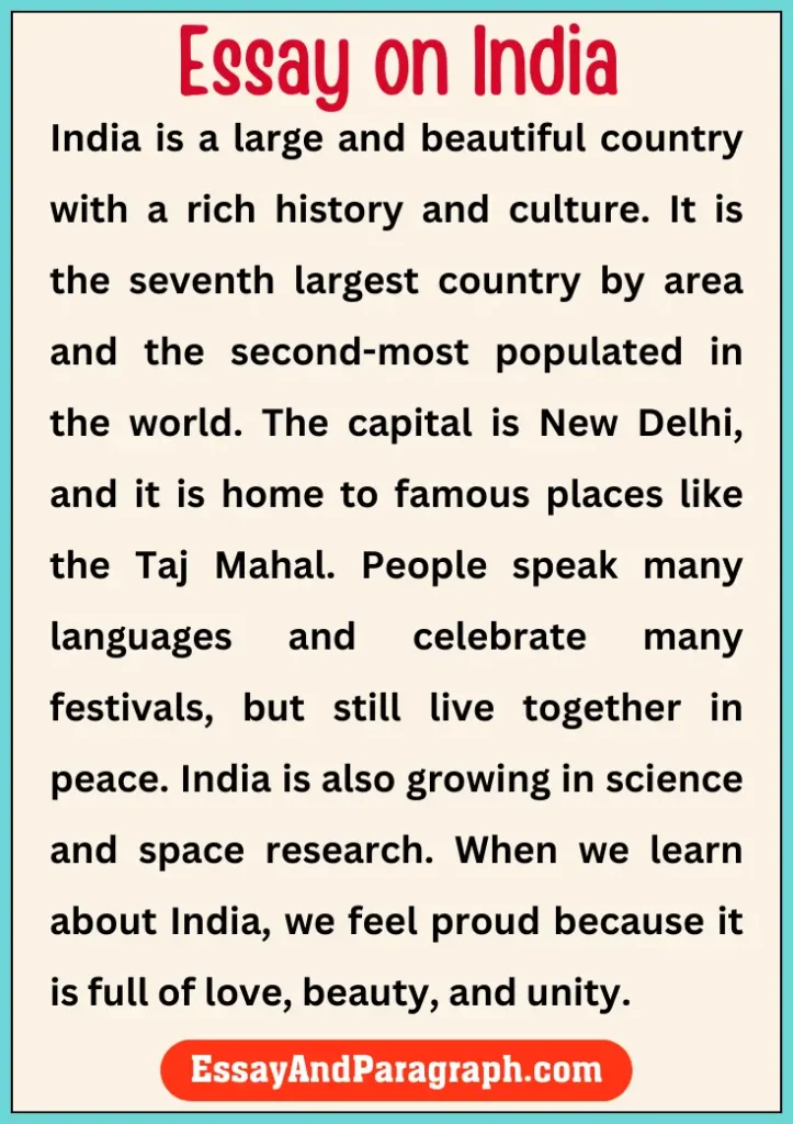 Essay on India