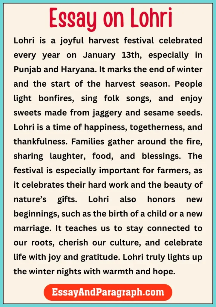 Essay on Lohri