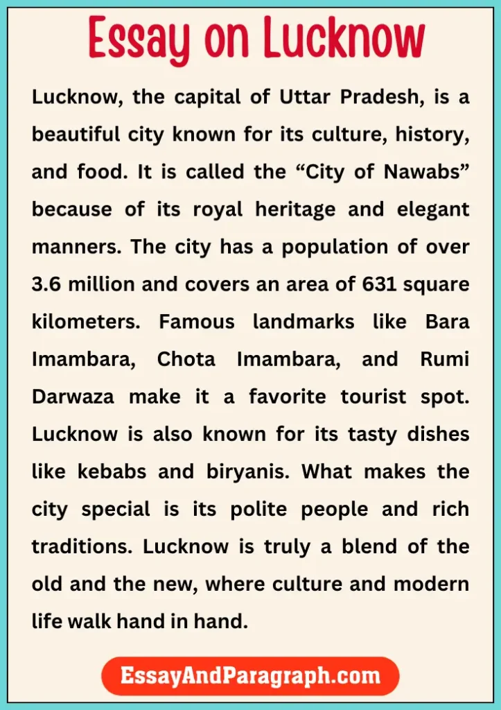 Essay on Lucknow
