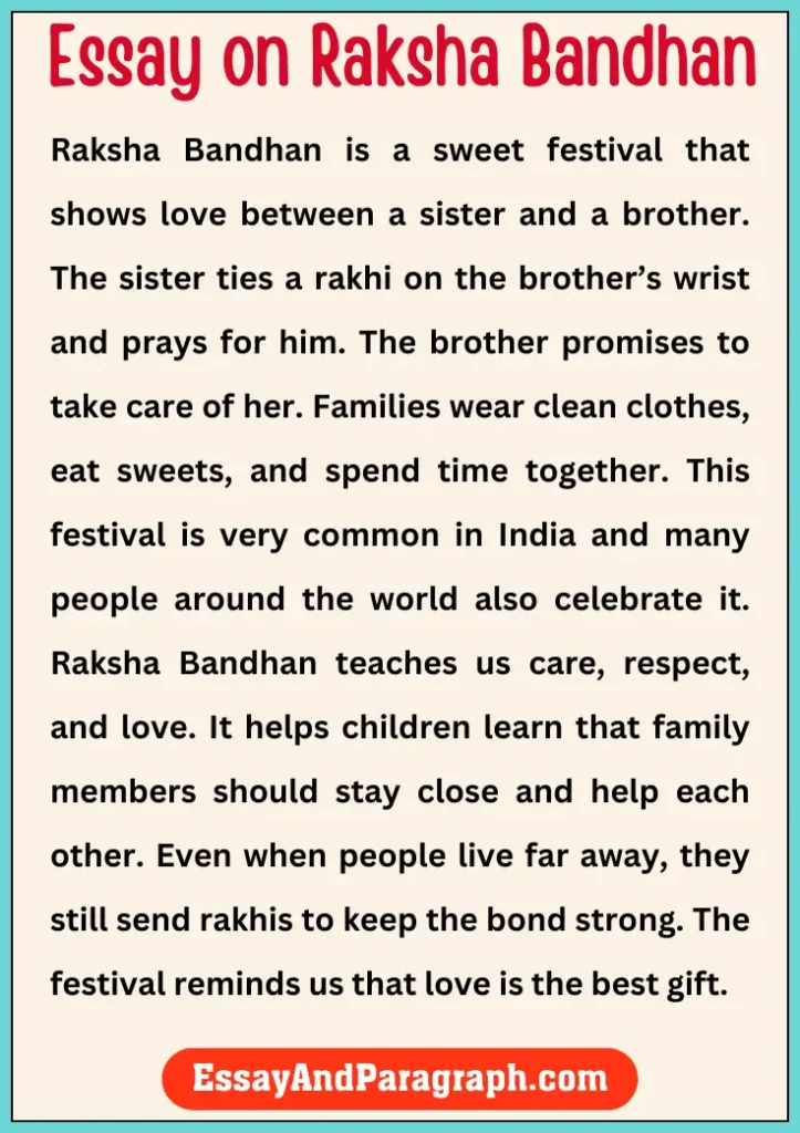 Essay on Raksha Bandhan