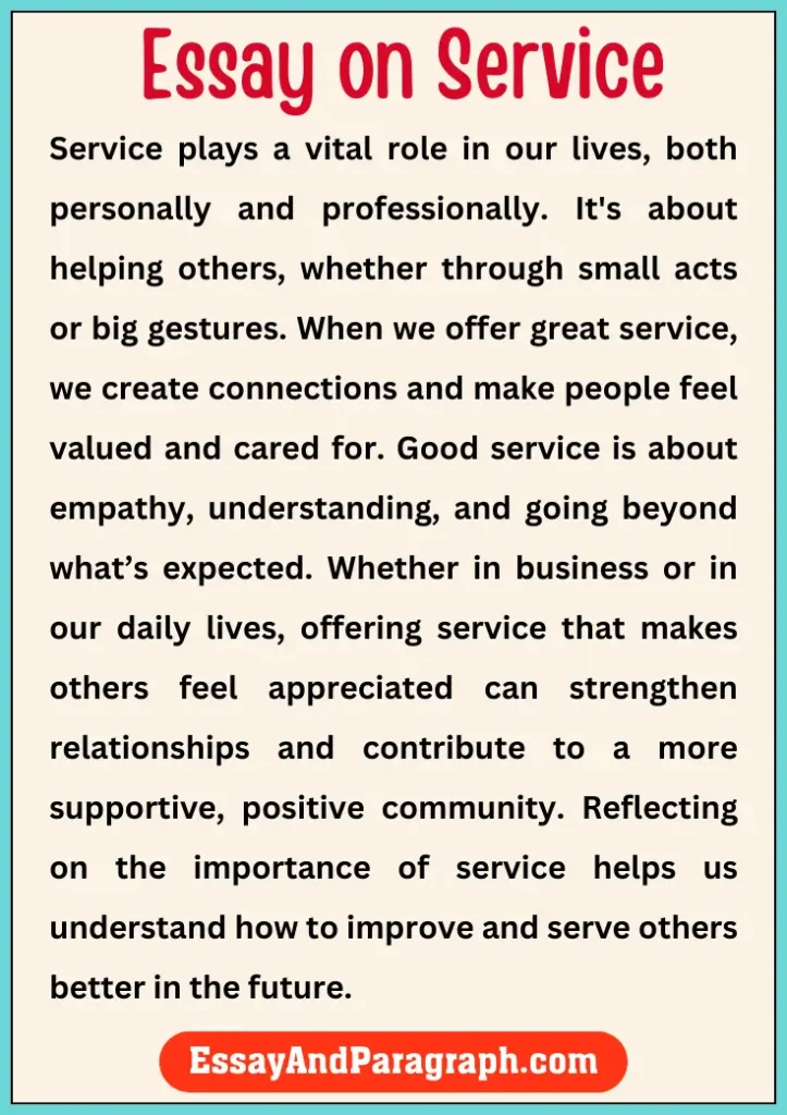 Essay on Service