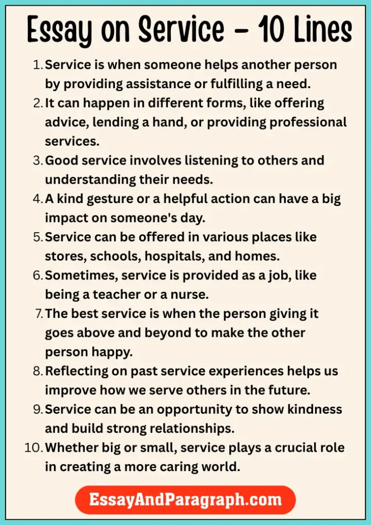 Essay on Service