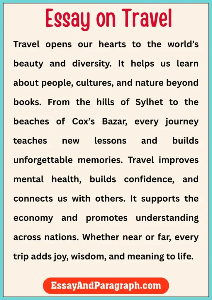 Essay on Travel