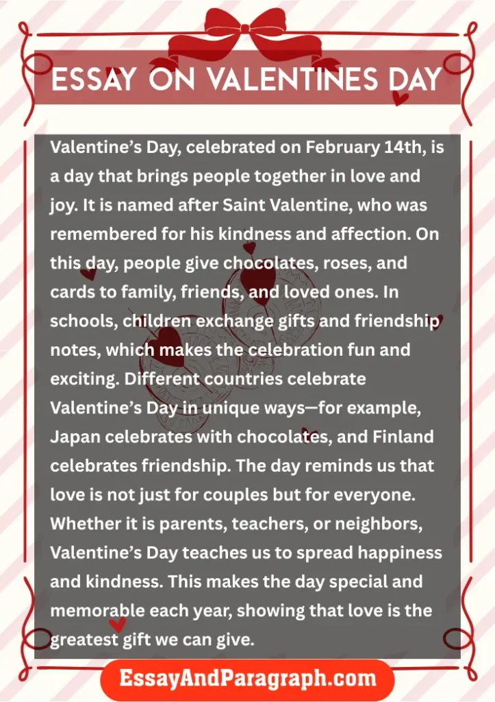 Essay on Valentines Day